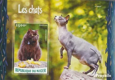 Produktbild von Briefmarken Niger 2016 Mi Block 534 (kompl. Ausg.) postfrisch Katzen