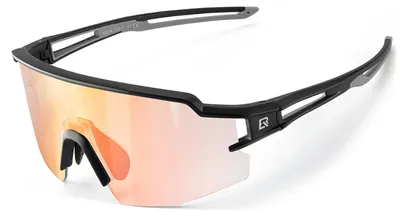 Zdjęcie produktu dla Okulary Rowerowe Rockbros Fotochromowe Z Ochroną Uv I Wkładką Korekcyjną Pomarańczowe Szkła - Czarne