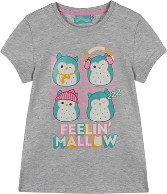 Produktbild von Squishmallows T-Shirt Bequemes Shirt aus 100 % Baumwolle für Fans 146/152 Grau