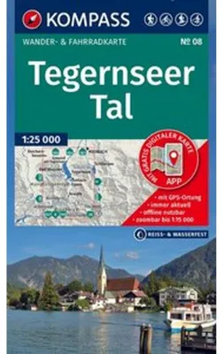 Produktbild von KOMPASS Wanderkarte 08 Tegernseer Tal 1:25.000