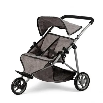 Produktbild von Mamamemo – Zwillings-Puppenbuggy – Grau