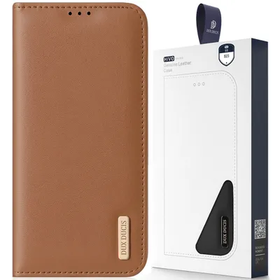 Zdjęcie produktu dla Dux Ducis Hivo Etui Samsung Galaxy S23+ Pokrowiec Z Klapką Portfel Podstawka Blokada Rfid Brązowe