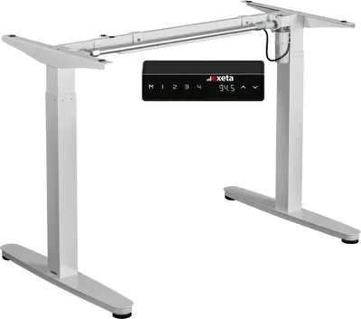 Produktbild von Exeta ergoEASY Elektrisch höhenverstellbarer Schreibtisch (Vers. 2021), 2-Fach-Teleskop,Memory-Funkt. und Softstart/-Stopp, elektrisch höhenverstellbares Tischgestell weiß