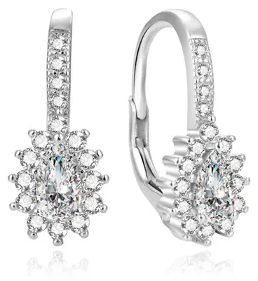 Image de Boucles d'oreilles argent scintillantes avec zircon AGUC1296L