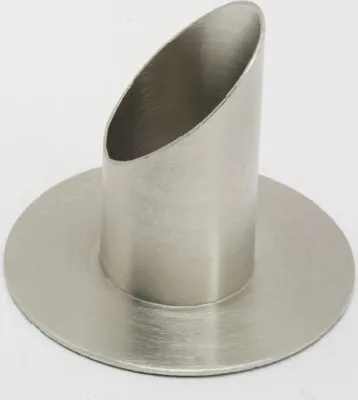 Produktbild von Langkerzenleuchter Messing, silber, Ø 3,5 cm matt, Mega-Leuchter