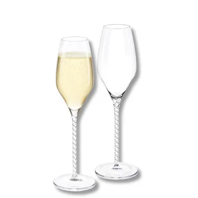 Produktbild von Wilmax Champagnerflöte 300 ml Kristallglas Transparent 2er Set WL-888104/2C