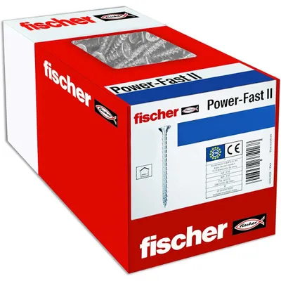 Obrázok produktu pre Fischer 670016, Skrutka, Kov, Drevo, Univerzálny nástroj, Čiastočný závit, plochá hlava
