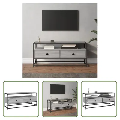 Produktbild von The Living Store TV-Schrank Grau Sonoma 100x35x45 cm Holzwerkstoff