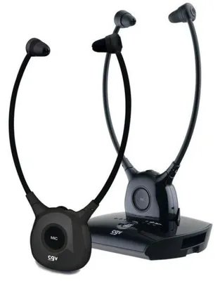 Produktbild von Dolfin Onyx Duo Kabelloser TV-/HiFi-Kopfhörer – Hörgerät – Integriertes Mikrofon – Leichtgewicht