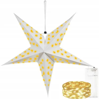 Produktbild von Beleuchteter 3D LED-Stern 60 cm warmweiß Ruhhy 20076