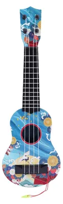 Produktbild von Kindergitarre Spielzeuggitarre Holzgitarre - Ab 3 Jahren - 4 Saiten - Mit Ersatzsaiten