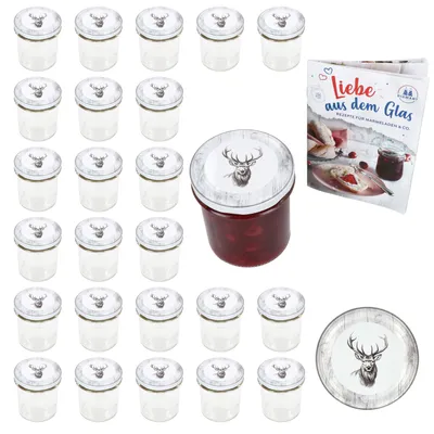 Image de lot de 25 bocaux de 350 ml + couvercle TO 82 Alois Hirsch + carnet