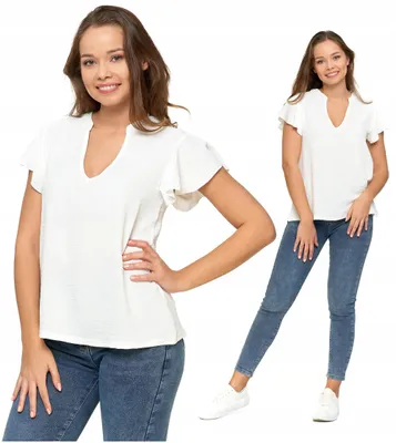 Productafbeelding van Moraj - Blouse, maat S - Damesblouse, wit - Witte blouse voor dames - V-hals