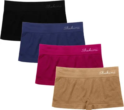 Produktbild von SHEKINI Damenunterwäsche Boxershorts Sportliche Shorts Nahtlos 4er-Pack S