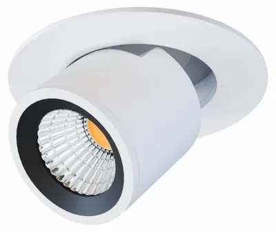 Immagine prodotto di Faretto LED da Incasso Nano Oxo R 4W 45º CCT Switch 2700K/3200K/4000K Bianco Opaco - Faretto Orientabile Professionale Beneito & Faure