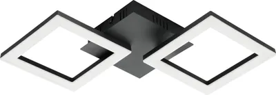 Produktbild von EGLO connect.z Smart-Home LED Deckenlampe Paranday-Z, ZigBee, App und Sprachsteuerung, Lichtfarbe einstellbar, dimmbar, schwarz weiß, 47 x 23 cm