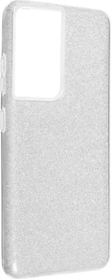 Produktbild von König Design Hülle kompatibel mit Samsung Galaxy S21 Ultra Kunststoff Soft Handyhülle - Handy Case Silber