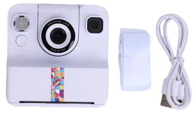Obrázok produktu pre Fotoaparát s okamžitým výstupom, 2,4-palcový HD displej, 24 MP, fotografie, video v rozlíšení 1080p, multifunkčná termotlač pre študentov a tvorcov, biela
