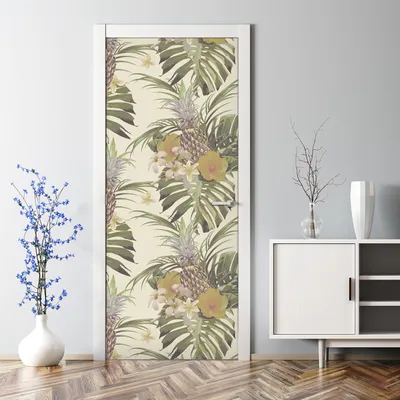 Produktbild von Dekorative Türtapete Türposter selbstklebend Klebefolie Türaufkleber Pflanze Dschungel 85 x 200 cm
