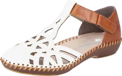 Produktbild von Rieker Damen Halbschuhe 35957-36, 35957-37, 35957-38, 35957-39, 35957-40, 35957-41, 35957-42 RIE-M1678 offwhite/cayenne 38