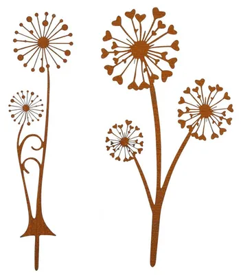 Zdjęcie produktu dla Dekoracje ogrodowe "Pusteblume", zestaw 2 sztuk, odporne na warunki atmosferyczne, metal