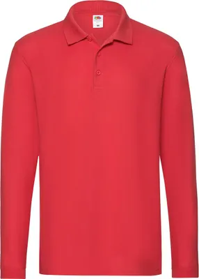 Immagine prodotto di Fruit of the Loom 63-310-0 | Polo Premium a maniche lunghe da uomo - Colore: Rosso - Taglia: XL