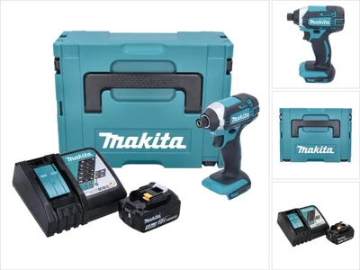 Image de Makita DTD 152 RT1J 18V Li-Ion Visseuse à chocs sans fil avec boîtier Makpac + 1x Batterie BL 1850 5,0 Ah Li-Ion + 1x Chargeur rapide DC 18 RC