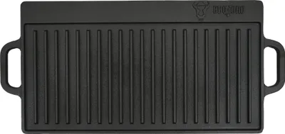 Produktbild von BBQ-Toro Wende-Grillplatte mit Griffen aus Gusseisen, 50 x 23 x 1,5 cm, bereits eingebrannt
