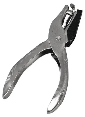 Produktbild von Lochzange Stanzzange Papierlocher - Metall - Lochdurchmesser 3 mm - Länge 12,5 cm