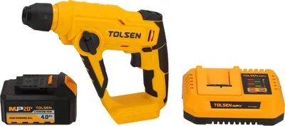 Produktbild von Tolsen 20V Akku-Bohrhammer – Inklusive 1x 4,0 Ah Akku, 1x Schnellladegerät und Zubehör - Maxami