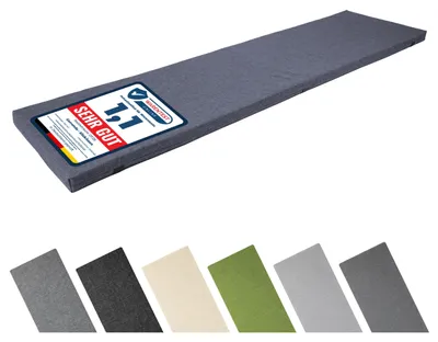 Produktbild von Garronda Bankauflage 150x40 cm ca. 4 cm dick Sitzkissen Outdoor für Gartenbank und Hollywoodschaukel Polster Auflage für Sitzbank wasserabweisend UV-beständig mit Bändern GD-0220 Marineblau