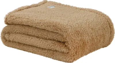 Produktbild von DoubleDry Teddy Kuscheldecke - 130x170 cm - - Weiche Sofadecke - Flauschige Wohndecke - Beige