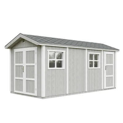 Obrázek produktu pro Kvalitní zahradní přístřešek 11,47 m² - V252x250x530 cm - Timbela M915C-TUNDRA GREY