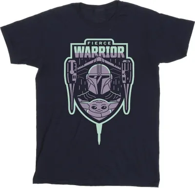 Produktbild von Star Wars - "The Mandalorian Fierce Warrior" T-Shirt für Herren BI47457 (3XL) (Marineblau)