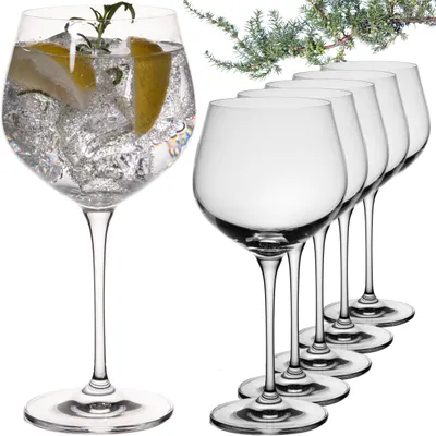 Produktbild von IMPERIAL glass Gin Tonic Gläser 6er Set 570ml - bauchiges Gin Ballonglas aus Crystalline Glas - Gin & Tonic Gläser Spülmaschinenfest
