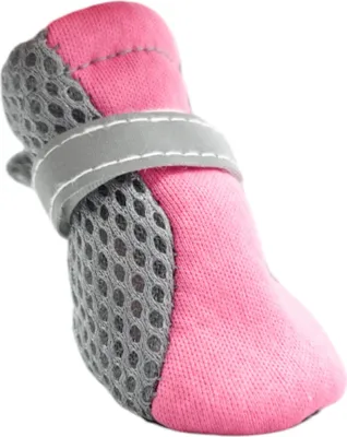 Produktbild von Hundeschuhe atmungsaktive Schutzschuhe für Hunde (4er-Set) Pink L
