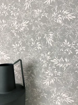 Produktbild von NEWROOM Tapete Lamia Grey Grau Vliestapete - Floral Blätter Blumen Germany