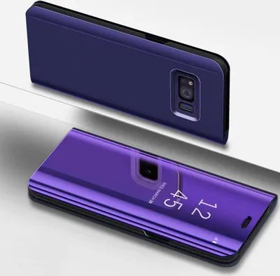 Produktbild von Handyhülle für Samsung Galaxy S8 Smart Cover Schutzhülle Clear View Case Lila