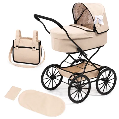 Produktbild von Bayer Design 14375AA Puppenwagen nostalgisch, klassisch, mit Korb, Tasche, Abdeckung