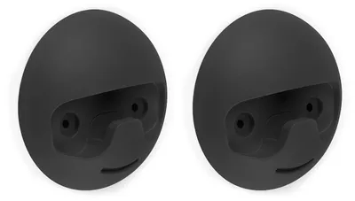 Wandhaken-Set, 2 Stück, D 120 mm, Kunststoff, Schwarz