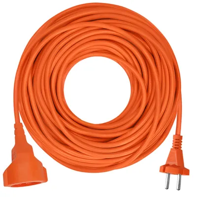 Produktbild von Solight 1z flexible Leitung - Stecker, 20 m, 2 x 1,5 mm², orange PS22