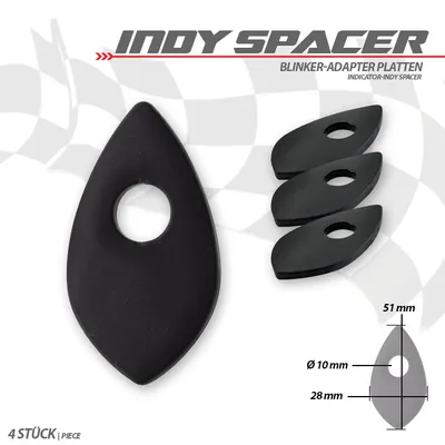 Image de Entretoise Indy compatible avec Honda, noire, en acier, M10