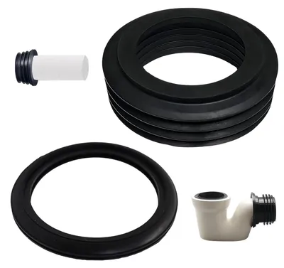 WC-Dichtungsset für Geberit, 2 Stück, DN40/45 mm, EPDM