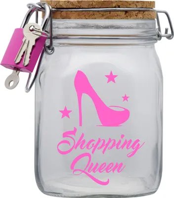 Produktbild von Spardose Geld Geschenk Ideen Shopping Queen Transparent Größe L 1 Liter
