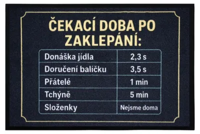 Immagine prodotto di 40x60 cm Zerbino "Tempo di attesa" 40x60 cm - per l'esterno e per la casa