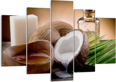 Produktbild von Bild auf Leinwand - Leinwandbild - Kokosnuss Öl Seife Handfläche - 150x100cm - Wand Bild - Wanddeko - Leinwanddruck - Bilder - Kunstdruck - Leinwand bilder - Wandkunst - EA150x100-2632
