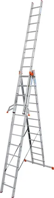 Produktbild von Krause Tribilo-Leiter 3X12 Sprossen + Trigon-Stabilisator