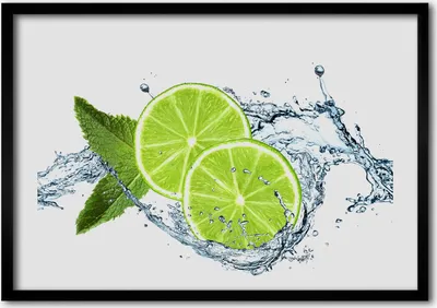 Produktbild von Bild - Bilderrahmen - 100 cm x 70 cm - MDF - Rahmen - Foto - Wandkunst Limette