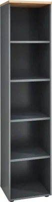 Produktbild von Regal - 45 x 197 cm - Graphit Nachbildung - Artisan Eiche Nachbildung - 4 Einlegeböden