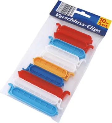 Produktbild von Verschlussclips Frischhalteclips - 2 versch. Größen - 100% luftdichte Tütenklammern - Kunststoffklemmen Tütenklemmen vielseitig einsetzbar